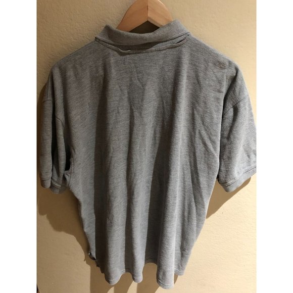 Mens Short Sleeve Fashion Polo Shirt XL Gray 27Pro Usa Collar Half Button - Picture 3 of 4